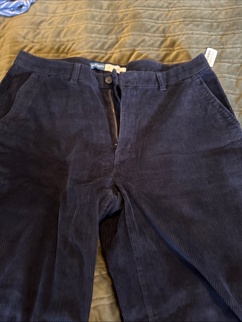 Old Navy woman’s wide leg, high-rise corduroy pants